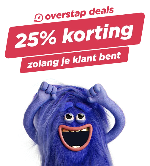 overstap deals: 25% korting zolang je klant bent